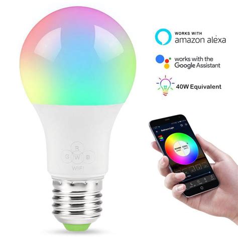 Wifi Smart Led Light Bulb Works With Alexa Smartphone Controlled