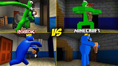 Roblox Rainbow Friends All Jumpscares In Third Person Vs Minecraft