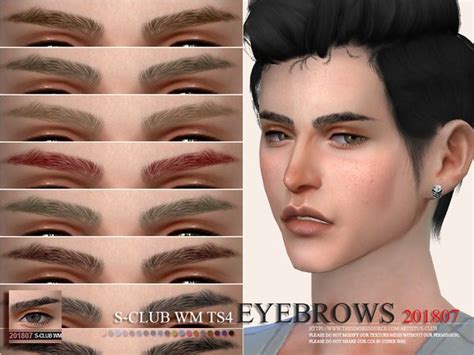S Club Wm Ts4 Eyebrows 201807 Sims 4 Cc Eyes Sims 4 Sims 4 Cc Skin