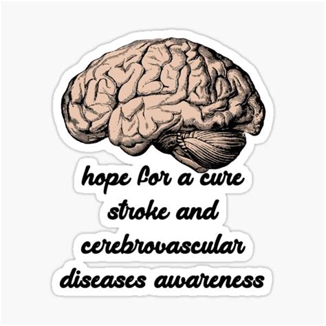 Hope For A Cure Stroke And Cerebrovascular Diseases Awareness Sticker