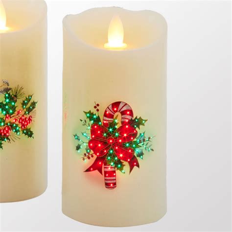 Kurt Adler Holiday Fiber Optic Led Flameless Candle With Timer