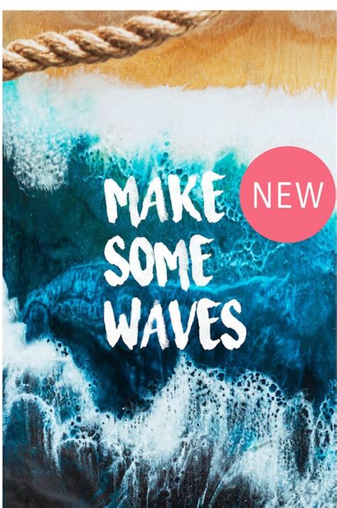 digital download poster make some waves ocean etsy
