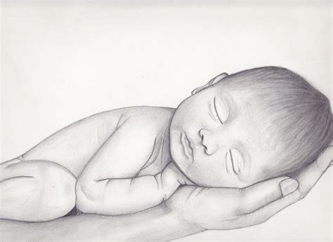 Рисунок младенца карандашом для срисовки 37 фото