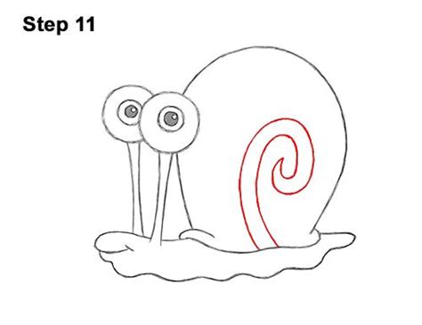 Draw Gary The Snail Spongebob Squarepants 11 Drawing Tutorial