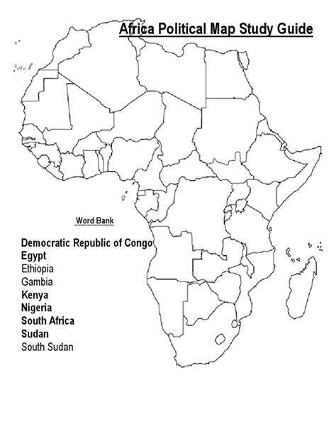 Africa Map Study Guide Ol