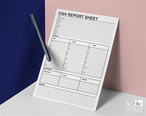 Printable Cna Report Sheet Etsy