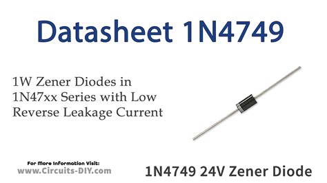 1n4749 24v 1w Zener Diode Datasheet