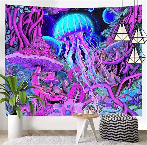 Psychedelic Art Tapestry Wall Tapestry Wall Hanging Colorful Etsy New