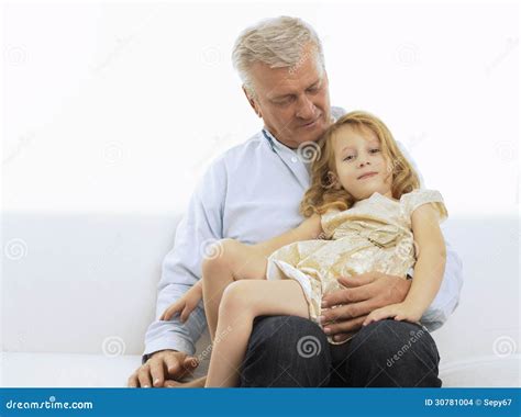 Grandfather And Granddaughter Holding Hands Royalty Free Stock Photo