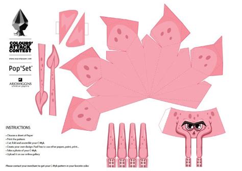 Blog Paper Toy Papertoy Squidy Template Preview Paper Toys Paper