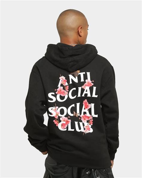 Anti Social Social Club Mens Kkoch Black Hoodie Black Hoodies Black
