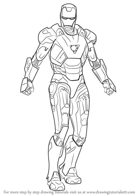 The basic forms of the iron man suit are still based on the basic human form. How to Draw Iron Man - DrawingTutorials101.com | Iron man ...
