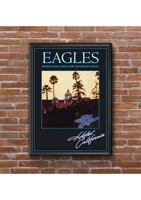 Eagles Hotel California Poster Etsy