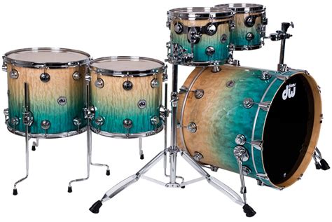 Dw Collectors Series Exotic 4 Piece Shell Pack Candy Blue Azure Burst