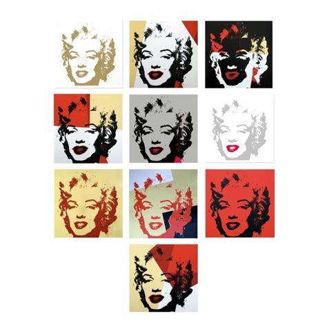 Andy Warhol Golden Marilyn Portfolio Suite Of 10 Le 36x36 Silk