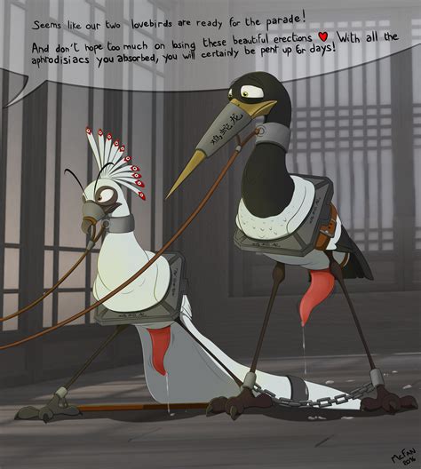 Rule 34 Avian Beak Bird Bound Chains Chinese Text Crane Dialogue