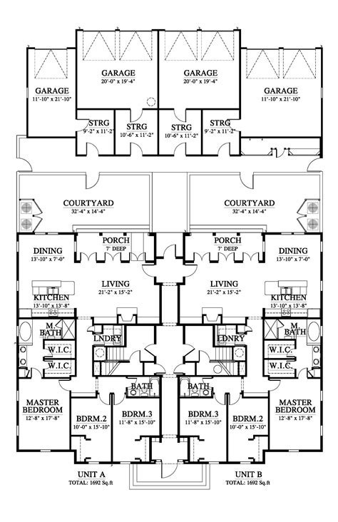 Apartment Plans 4 Plex Modern House