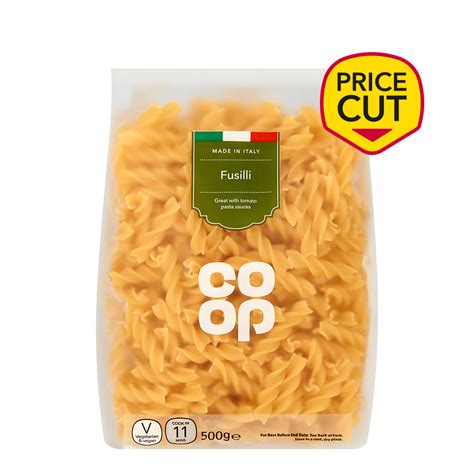 Co Op Fusilli Pasta Twists 500g Co Op