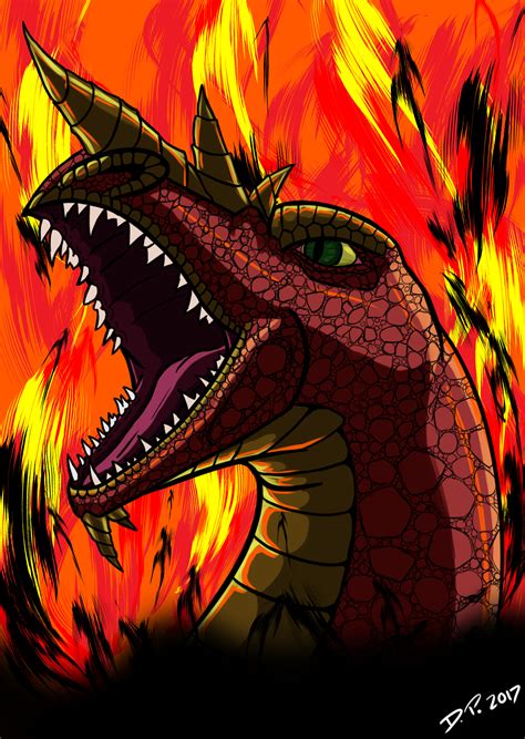 Horned Fire Dragon By Lordscrumf On Newgrounds