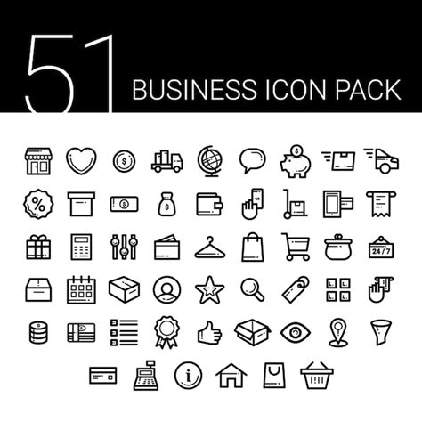 Premium Vector Business Icon Pack Vector Illustration