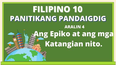 Filipino 10 Epiko At Ang Mga Katangian Nito Youtube