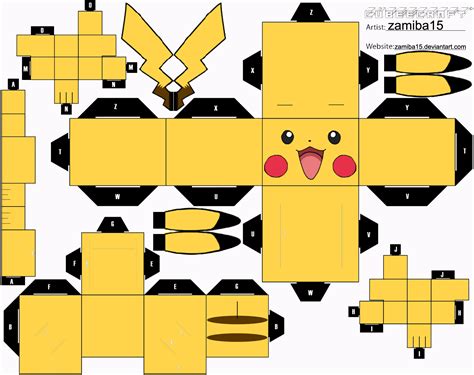 Pikachu Cubeecraft By Zamiba15 On Deviantart