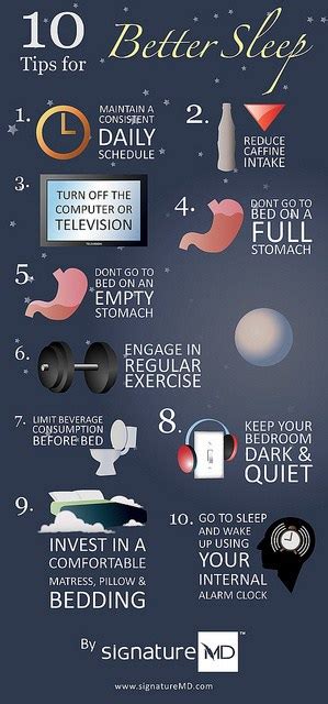 10 tips for better sleep daily infographic