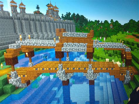 My Minecraft Bridge For A Medieval Castle And Village Rminecraft