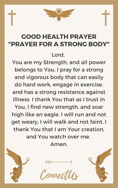 Prayer For Health Prayer For Good Health And Strength Of Loved One