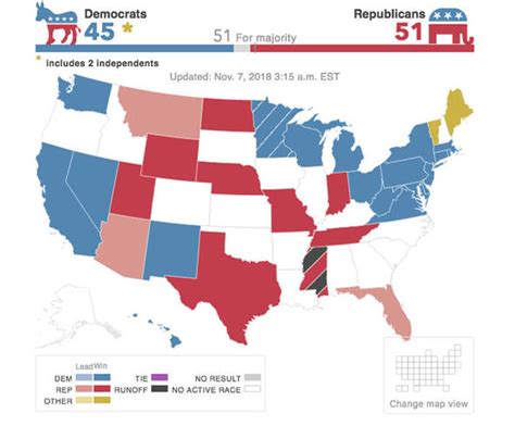 2018 Electoral Political Map Prediction Map