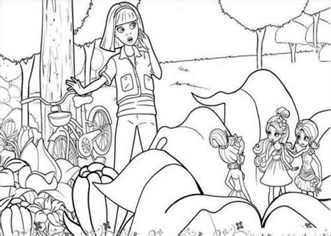 Barbie Thumbelina Coloring Pages Learn To Coloring