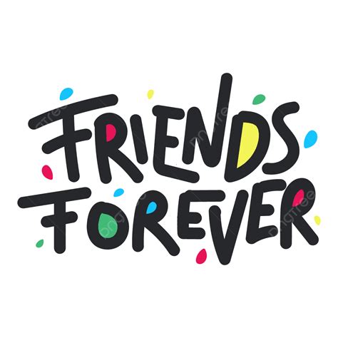 Friends Forever Text Art Style Vector Friends Forever Friends