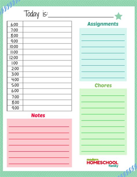 Use these to plan lessons, organize curriculum, and more! Free Printable Homeschool Planner Worksheet for Kids