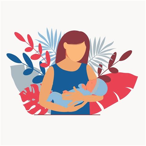 Maternidad Mujer Con Un Beb En Brazos Lactancia Materna Beb