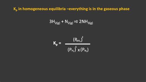 Equilibrium Constant For Gaseous Reactions Kp Youtube