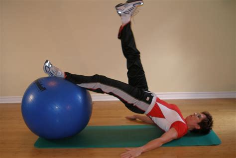This exercise is definitely one of the best to work and tone your midsection, but to get six. Exercise Ball Leg Raise