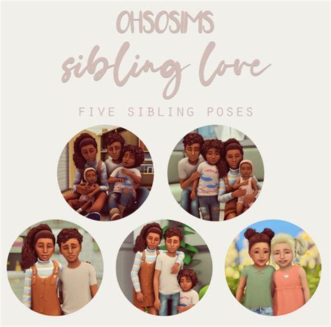 Ohsosims Siblingloveposes For The Smallest Toddler Use Height