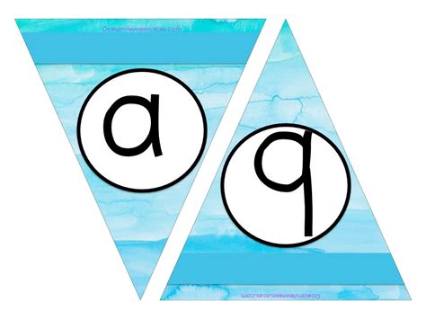 Alphabet Bunting Free Printable Letters A And B For Your Bulletin Boards