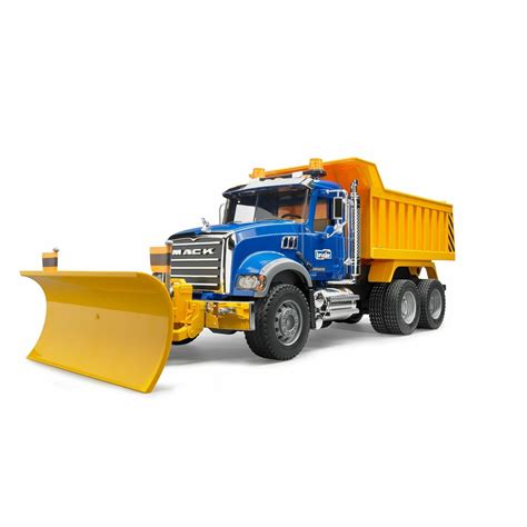 Bruder Mack Granite Dump Truck With Snow Plow Blade 02825 4587942591