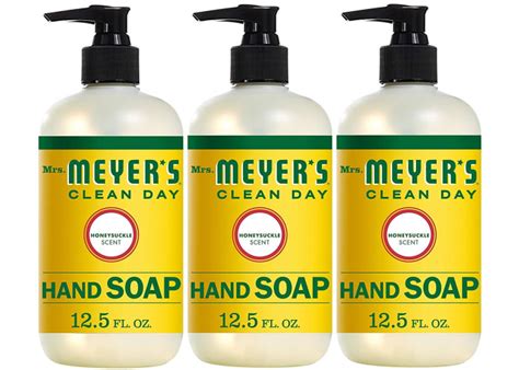 3 Pk Mrs Meyers Clean Day Hand Soap Honeysuckle 125 Oz Book Of