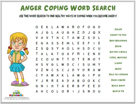 Use This Word Search To Find Healthy Ways Of Coping When You Become