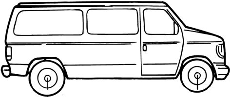 Black And White Van Clip Art Library