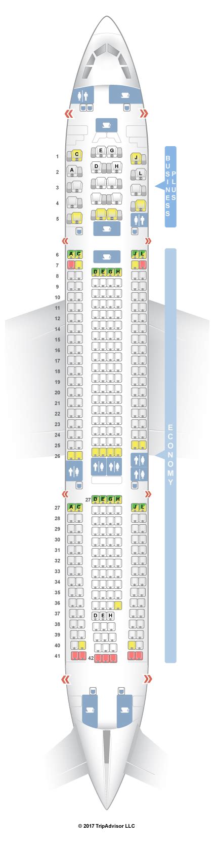 Seatguru Seat Map Iberia Airbus A330 200 332
