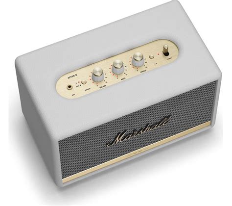 The design is almost identical to marshall's world renowned guitar and here, the marshall acton ii also faithfully represents the type of sound you can expect from a marshall amp/speaker set up, sounding unlike. MARSHALL Acton II Bluetooth Speaker - White Fast Delivery ...