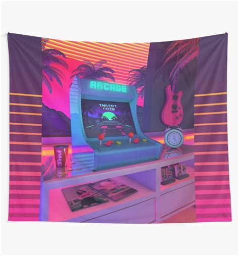 Arcade Dreams Tapestry By Dennybusyet 90s Bedroom Decor Tapestry Arcade