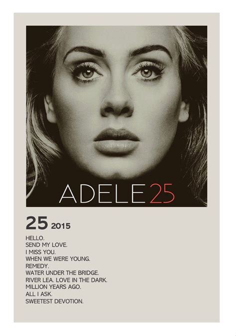 25 Adele By Lola Music Concert Posters Adele Music Adele Albums