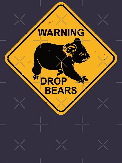 Warning Drop Bears Funny Koala Road Sign Tank Top By