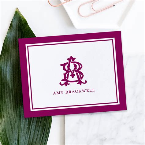 personalized stationary monogrammed stationery personalized notecards monogram noteca