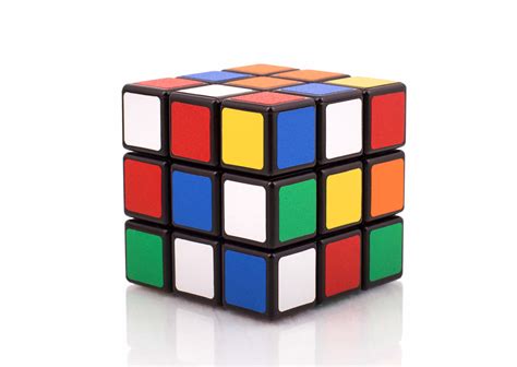 Rubiks Cube On A White Background