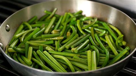 Stir Fried Garlic Scapes Maneuljjong Bokkeum 마늘쫑볶음 Recipe By Maangchi